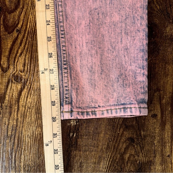 Rebecca Taylor La Vie Jeans Ines Womens 27 Pink Acid High Rise Slim Straight NEW - Picture 13 of 14